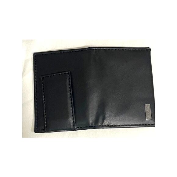 NWT Levi's Black Leather Wallet Credit Card Magnetic Clip ID Sleeve - Picture 4 of 11